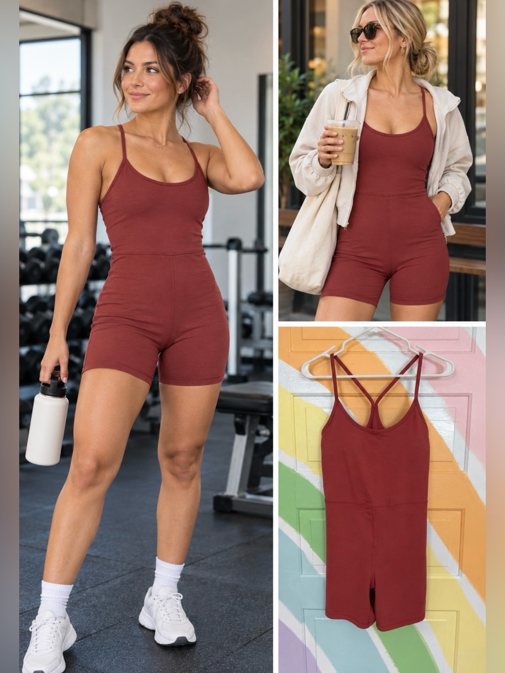 Old Navy Powerchill Sienna Spice Athletic Bodysuit Romper Sz M 🍄